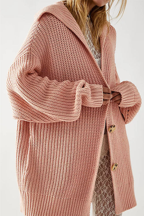 Rosiedress Collared Drop Shoulder Button Down Sweater Cardigan