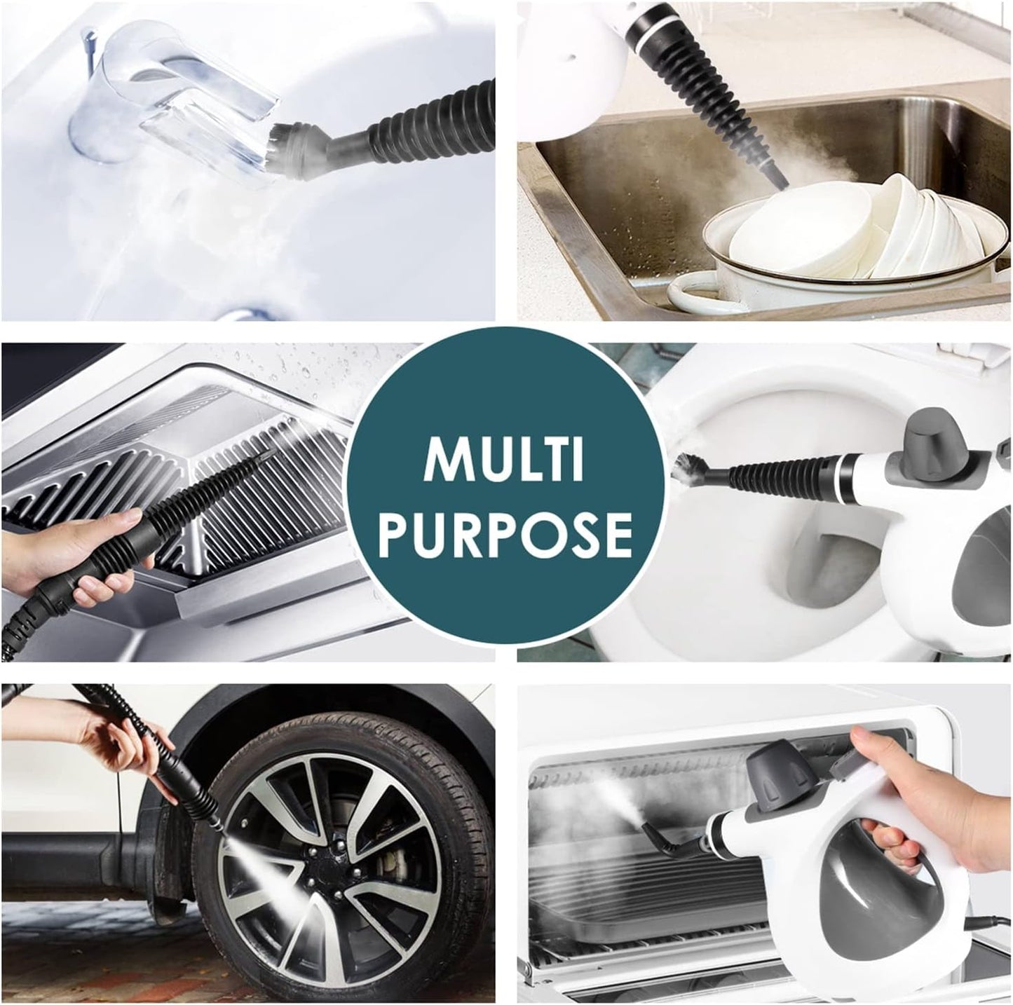 (BUY 1 GET 2 FREE) Portable Multi-Surface Steam Cleaner with 12-Piece Accessory Kit